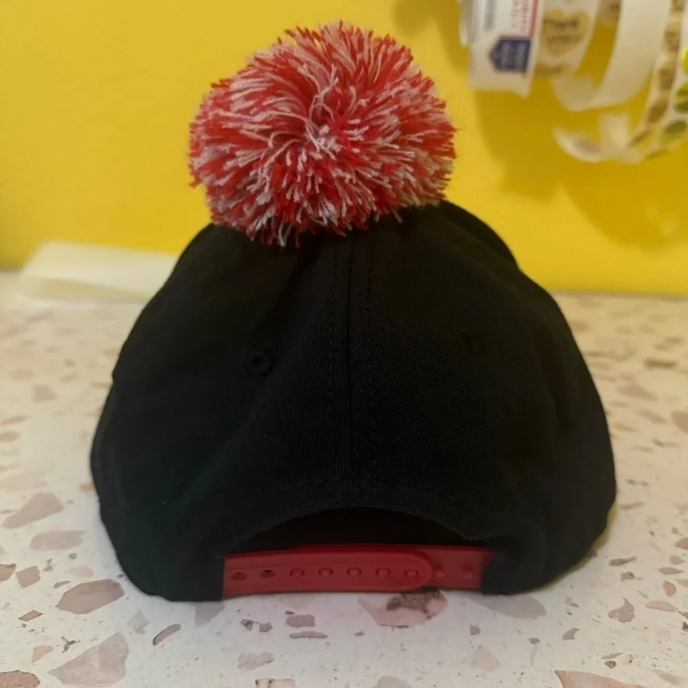 Disney Nightmare Before Christmas‎ Jack Skeleton Print Snapback Cap with Pom Pom